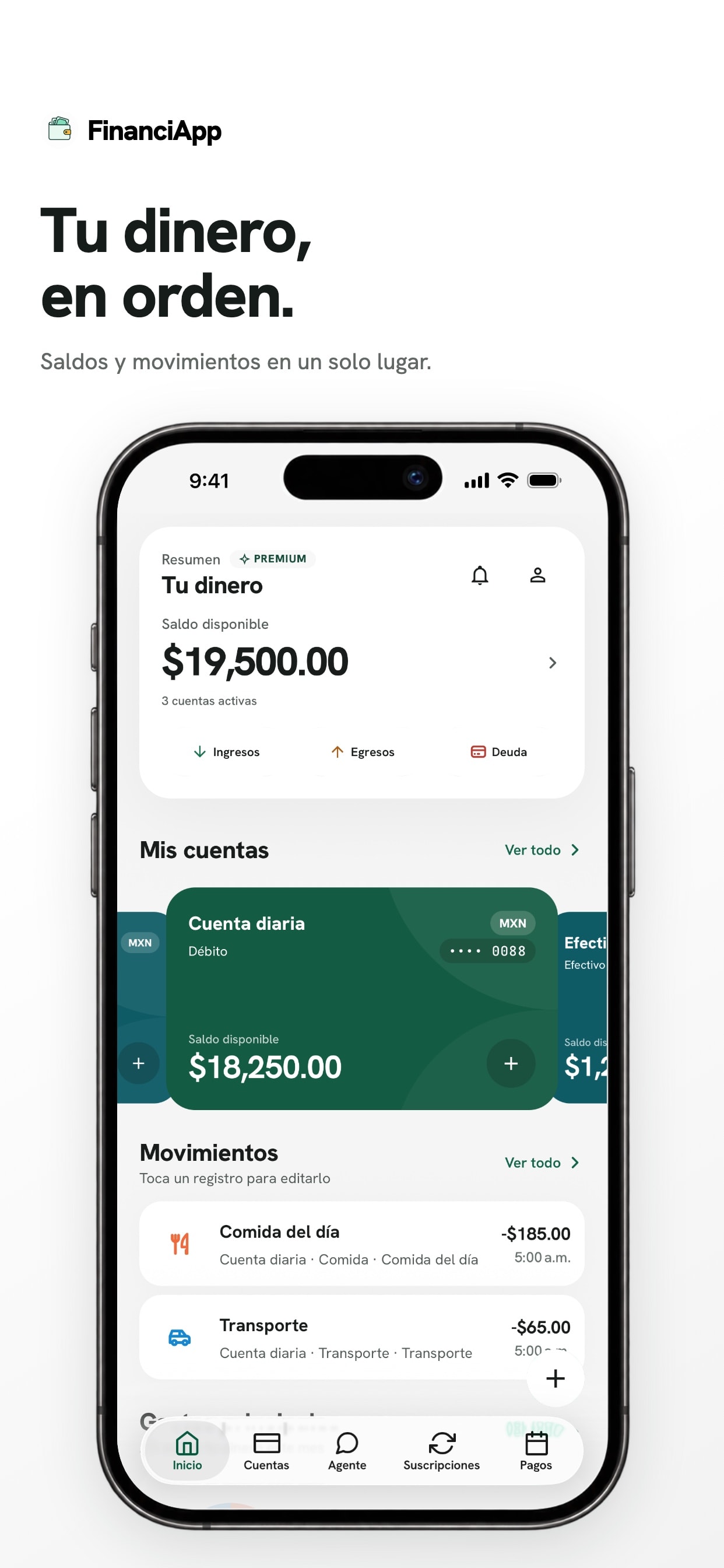 Pantalla de FinanciApp